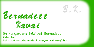 bernadett kavai business card